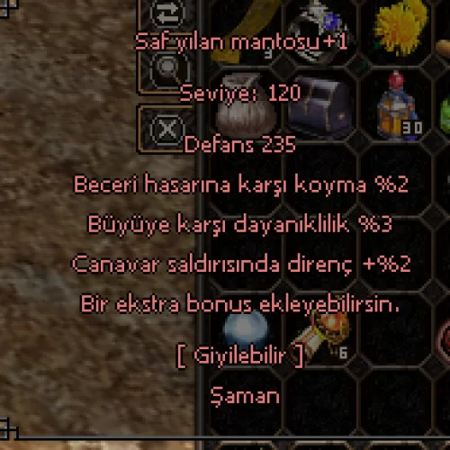  BEC BÜYÜ CAN PATLAK ELİT ŞAMAN ZIRHI